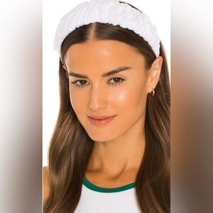 REVOLVE Tennis Club White Ruched Terrycloth Headband NWOT
